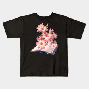 Book Of Flower, Flower Book, Flower And Book Kids T-Shirt